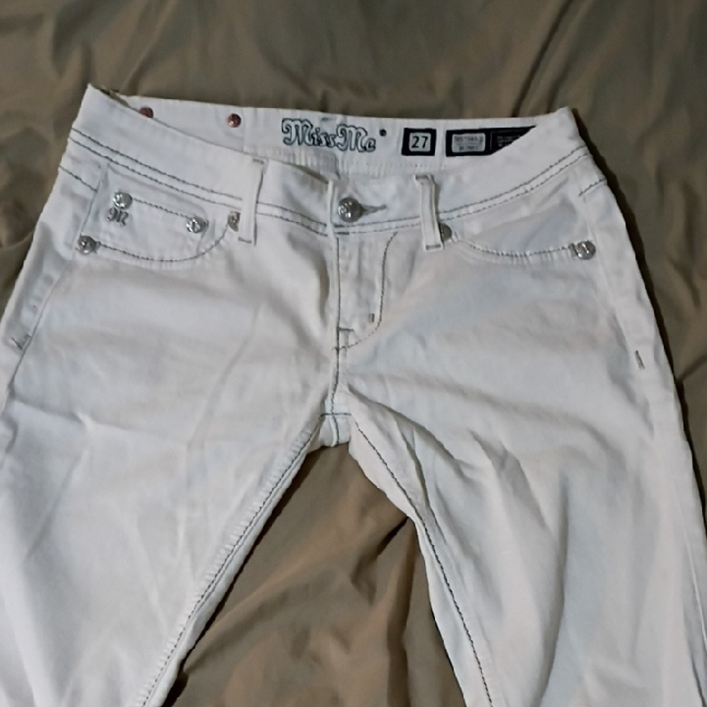 Miss Me Women's Cream Skinny Jeans